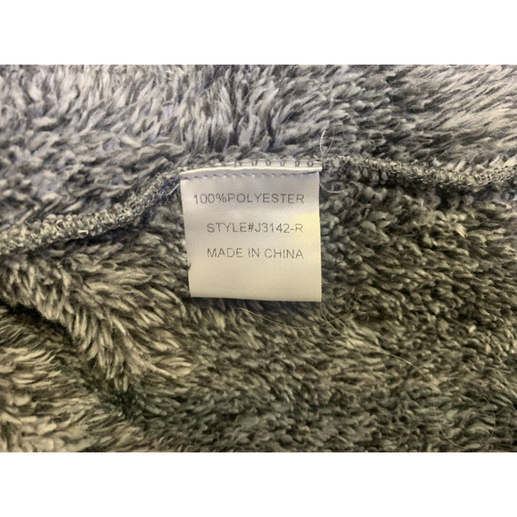 Roolee Fuzzy Fleece Sweatshirt Womens L Large Grey 1/4 Zip Pullover Sweater - Picture 6 of 10